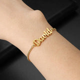 High Stainless Steel 18k Name Bracelet