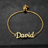 High Stainless Steel 18k Name Bracelet
