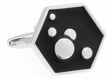 Hexagon Copper Cuff Links Water Drop Style