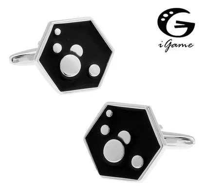 Hexagon Copper Cuff Links Water Drop Style