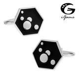 Hexagon Copper Cuff Links Water Drop Style