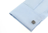 Copper Cuff Links, Paint Woven Design, Gift for Him