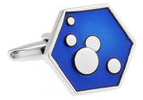 Hexagon Copper Cuff Links, Water Drop Style