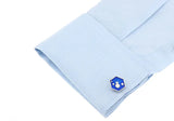 Hexagon Copper Cuff Links, Water Drop Style
