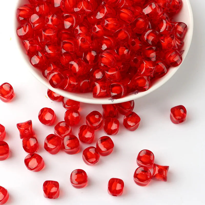 10mm Multicolor 4-Horn Watermelon Acrylic Bead Jewelry