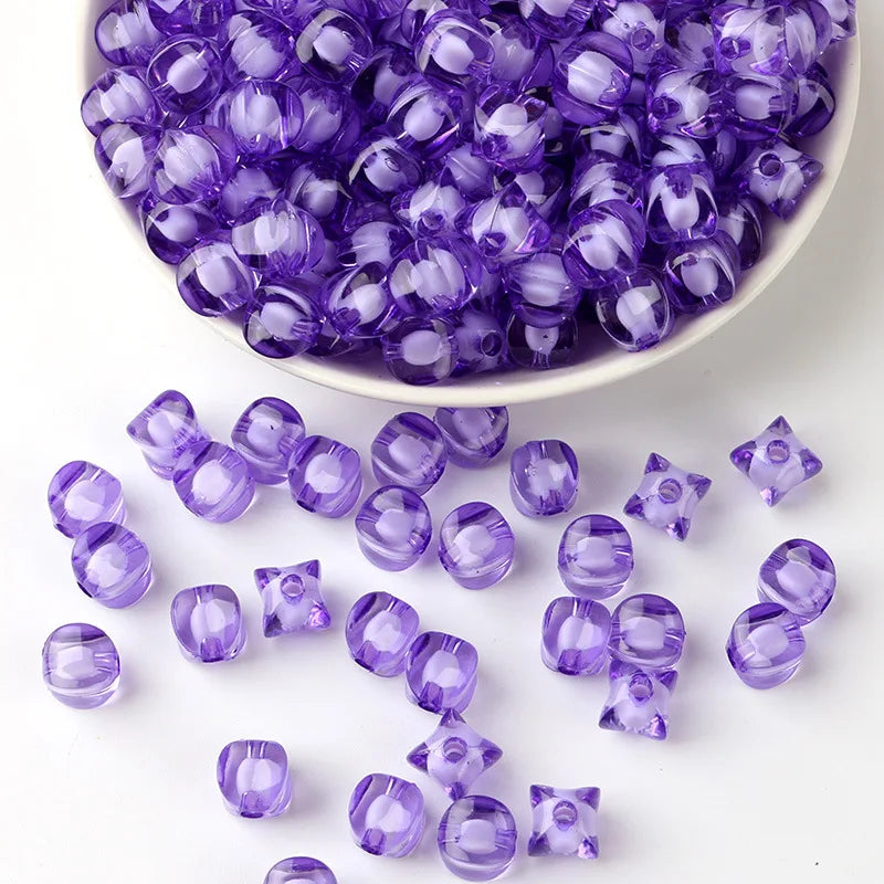 10mm Multicolor 4-Horn Watermelon Acrylic Bead Jewelry