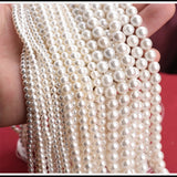 Shell Pearl Round Loose Beads For Jewelry Making Choker Diy Bracelet