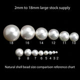 Shell Pearl Round Loose Beads For Jewelry Making Choker Diy Bracelet