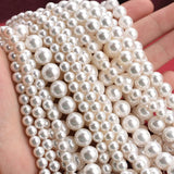 Shell Pearl Round Loose Beads For Jewelry Making Choker Diy Bracelet