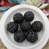 50Pcs 20mm Chunky Resin Rhinestone Ball Beads DIY Jewel Accessories