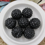 50Pcs 20mm Chunky Resin Rhinestone Ball Beads DIY Jewel Accessories