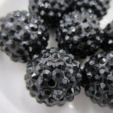 50Pcs 20mm Chunky Resin Rhinestone Ball Beads DIY Jewel Accessories