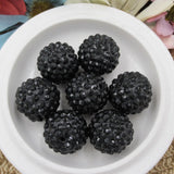 50Pcs 20mm Chunky Resin Rhinestone Ball Beads DIY Jewel Accessories