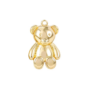 Brass Plated Bear Charms Pendant Necklace Bracelet Earring Diy Jewelry Making