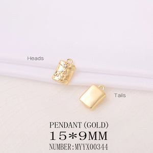 Brass Plated Bag Charms Pendants for DIY Jewelry