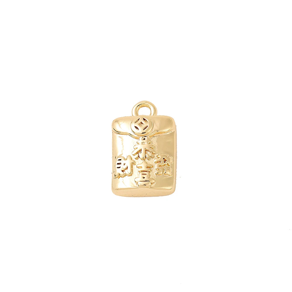 Brass Plated Bag Charms Pendants for DIY Jewelry
