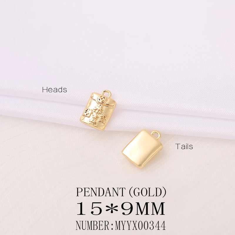 Brass Plated Bag Charms Pendants for DIY Jewelry