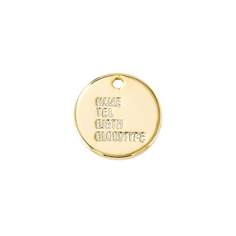 Brass Plated Round Charms Pendants for DIY Jewelry