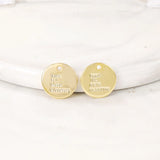 Brass Plated Round Charms Pendants for DIY Jewelry