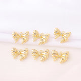 Zircon Bow Tie Charms Pendant for Jewelry Making
