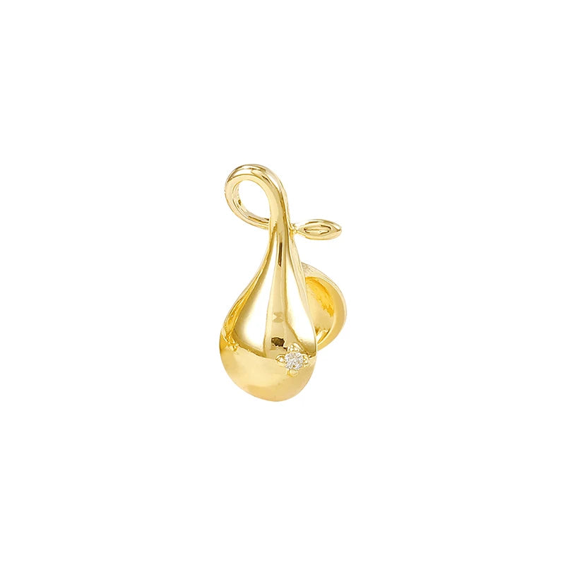 Brass Plated Zircon Charms Pendants Necklace Bracelet Earring DIY Jewelry