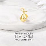 Brass Plated Zircon Charms Pendants Necklace Bracelet Earring DIY Jewelry
