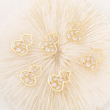 Brass Zircon Gourd Charms Necklace Bracelet Earring DIY Jewelry Making