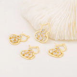 Brass Zircon Gourd Charms Necklace Bracelet Earring DIY Jewelry Making