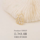 Brass Zircon Gourd Charms Necklace Bracelet Earring DIY Jewelry Making
