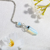 Crystal Healing Point Hexagonal Necklace DIY Gemstone Quartz Pendant