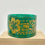 Colorful Acrylic Cuff Bangles with Flowers Tribal Epoxy Bracelets