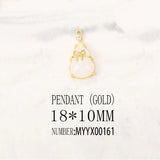Brass and Opal Calabash Charms Pendants Necklace Bracelet Earring DIY Jewelry