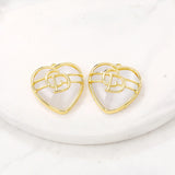 Brass Heart Charms Pendants Necklace And Bracelet Earring Diy Jewelry
