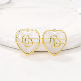 Brass Heart Charms Pendants Necklace And Bracelet Earring Diy Jewelry