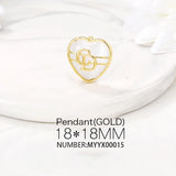Brass Heart Charms Pendants Necklace And Bracelet Earring Diy Jewelry