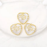 Brass Heart Charms Pendants Necklace And Bracelet Earring Diy Jewelry