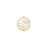 Brass & OPAL Round Charms Pendants for Necklace & Bracelet Earring DIY