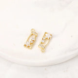 Brass Zircon Bottle Charms Pendants Necklace Bracelet Earring DIY Jewelry