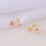 Brass and Zircon Cherry Charms Necklace DIY Jewelry Parts