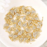 Brass & Zircon Flamingo Charms Pendant Necklace Bracelet Earring DIY Jewelry
