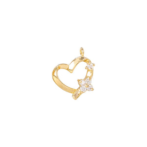 Heart Charms Pendant Necklace Bracelet Earring DIY Jewelry