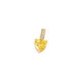 Brass & Zircon Heart Charms Pendants Set for DIY Jewelry