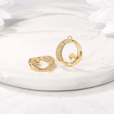 Brass Zircon Charms Necklace Bracelet Earring DIY Jewelry