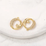 Brass Zircon Charms Necklace Bracelet Earring DIY Jewelry