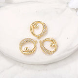 Brass Zircon Charms Necklace Bracelet Earring DIY Jewelry