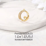 Brass Zircon Charms Necklace Bracelet Earring DIY Jewelry