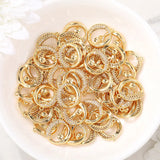 Brass Zircon Charms Necklace Bracelet Earring DIY Jewelry