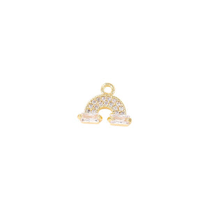 Rainbow Brass Zircon Charms DIY Jewelry Set