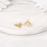 Rainbow Brass Zircon Charms DIY Jewelry Set
