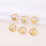 Rose Charms Pendant Necklace Bracelet Earring DIY Jewelry Parts